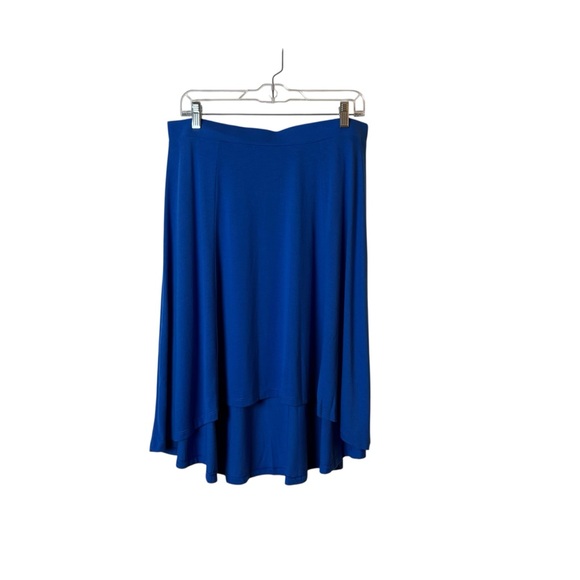 Faded Glory A-Line High-Lo Elastic Waist Skirt Blue Womens M (8-10) - Picture 1 of 7
